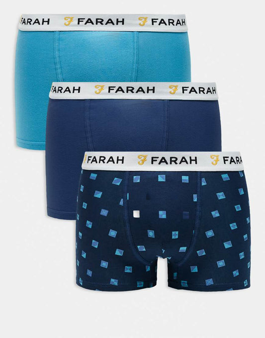 Farah 3pack boxers in blue multi