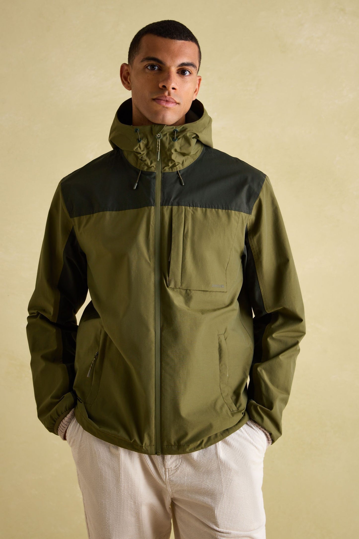 Joules Ayston Green Lightweight Waterproof Coat