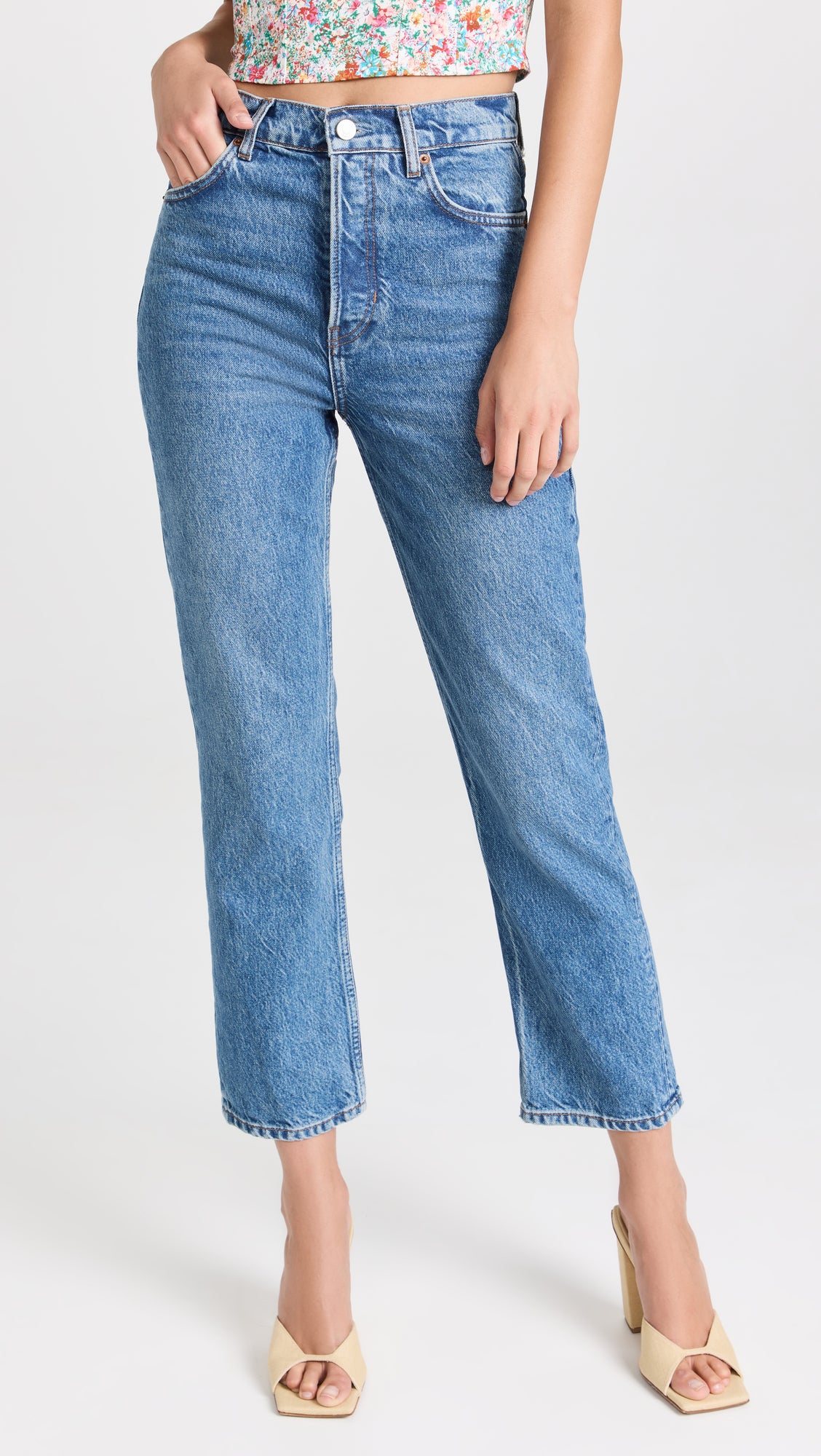 Reformation Cynthia High Rise Straight Jeans