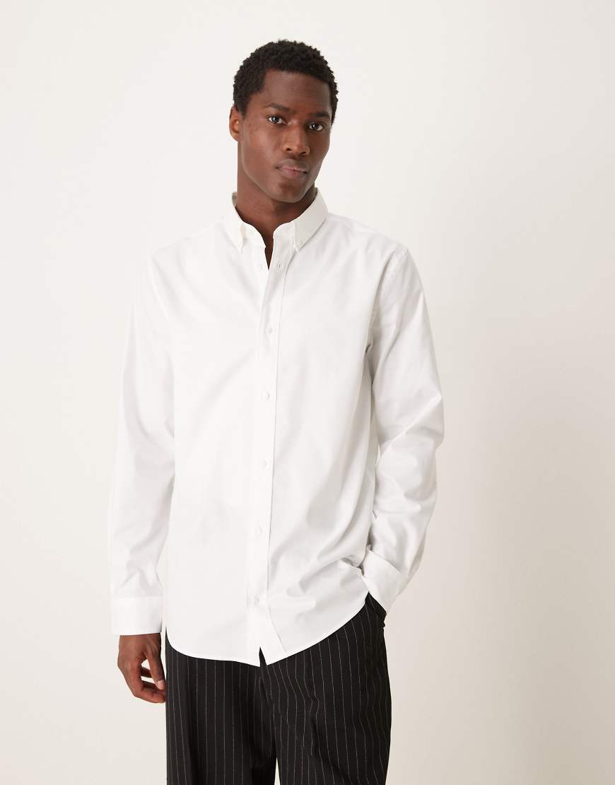 Calvin Klein regular oxford shirt in white