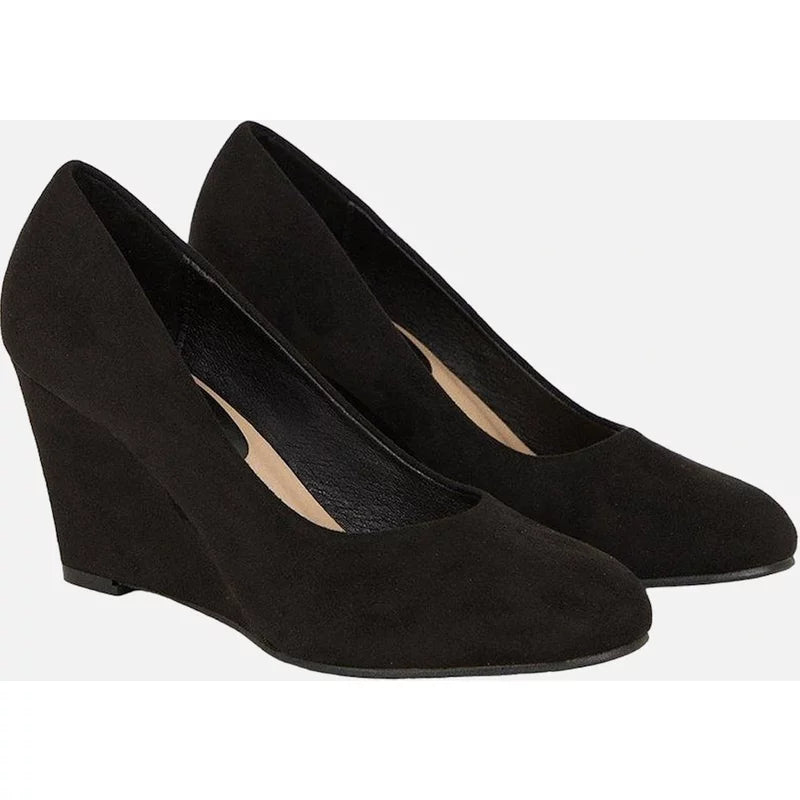 Women's Dorothy Perkins Womens/Ladies Duke Wedge Court Shoes - Black - Size: 3