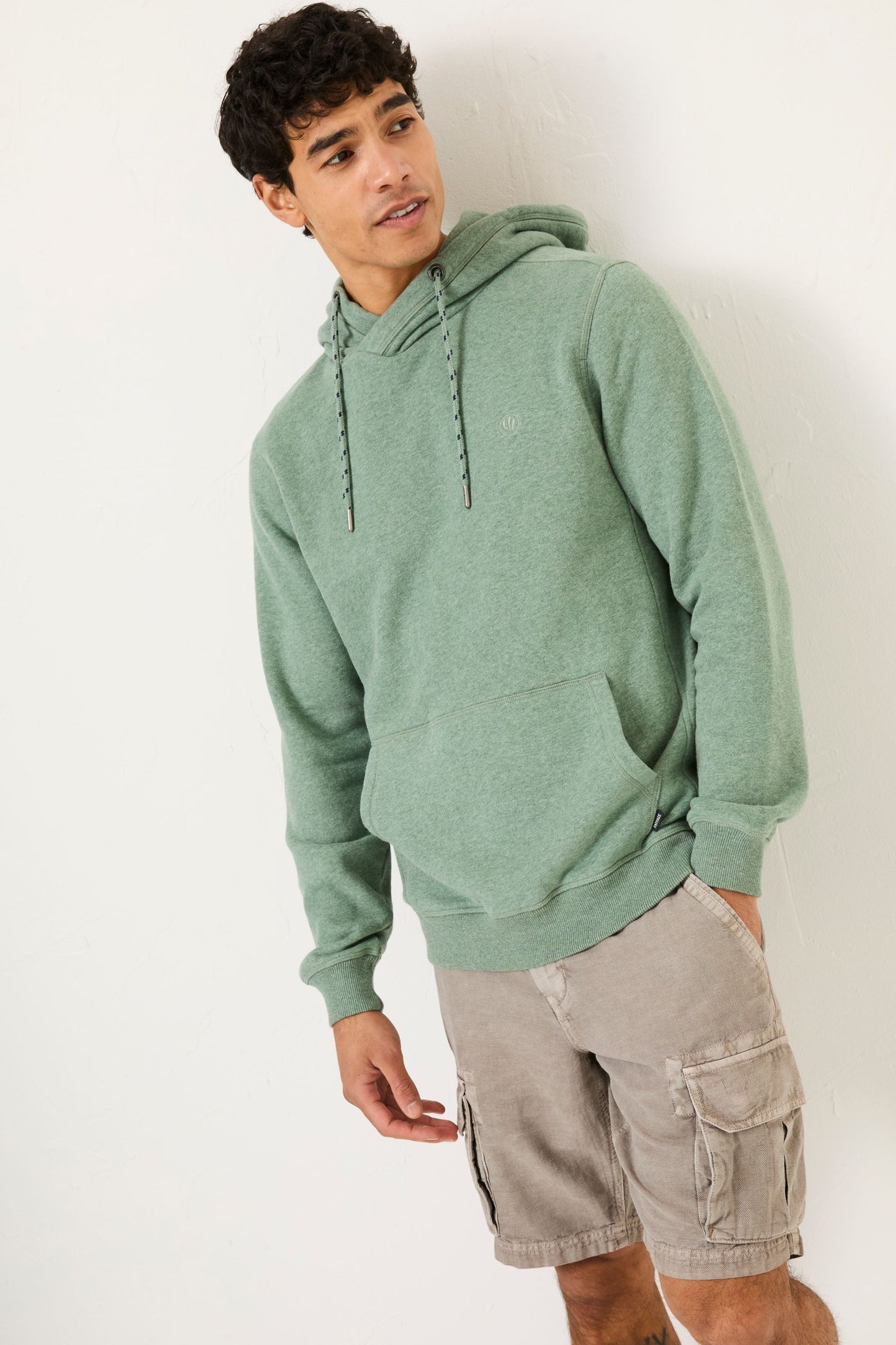 Fat Face Brooke Light Teal Overhead Hoodie