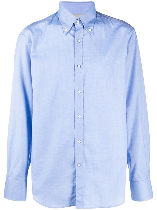 Brunello Cucinelli Blue Cotton Shirt - Men's - Cotton