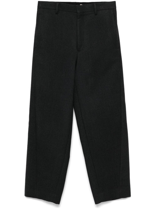Auralee Light Melton Slacks Trousers - Men's - Cupro/Wool