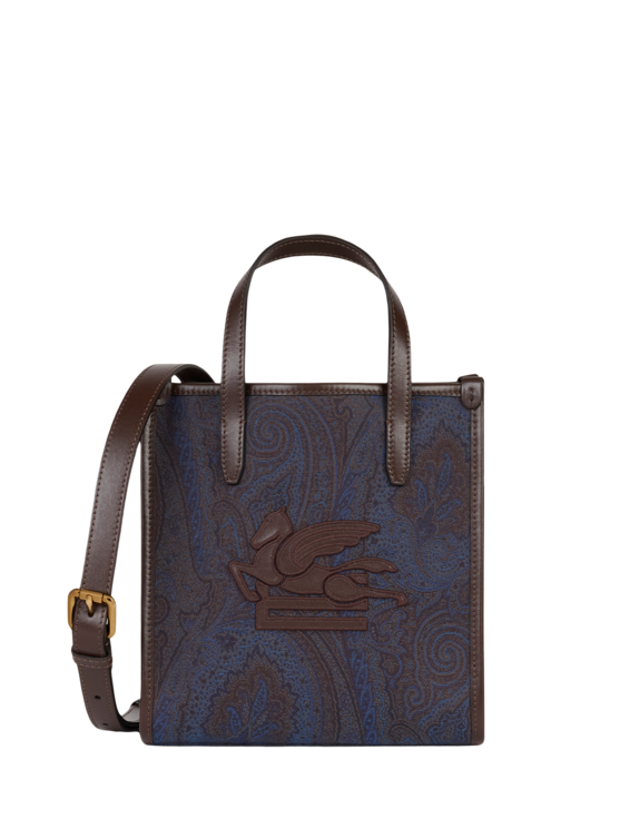 Etro Love Trotter Bag With Blue Paisley Motif