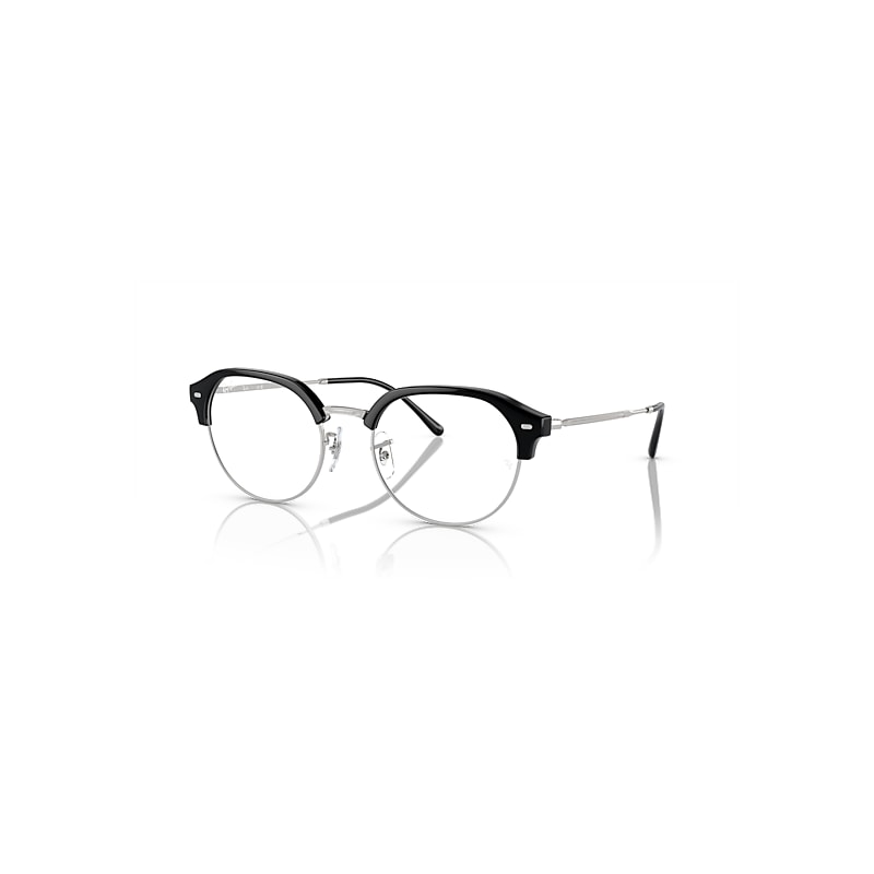 Ray-Ban Eyeglasses Unisex Rb7229 Optics - Silver Frame Clear Lenses Polarized 53-20