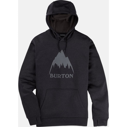 Burton Men's Oak Pullover Hoodie, True Black Heather, L