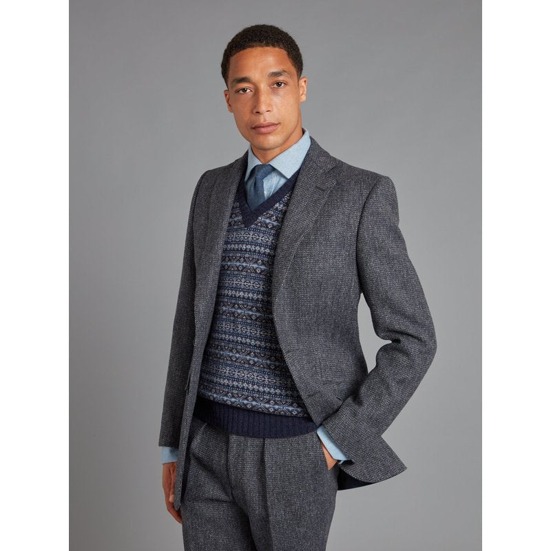 Oliver Brown Eaton Jacket - Navy Nailhead Tweed