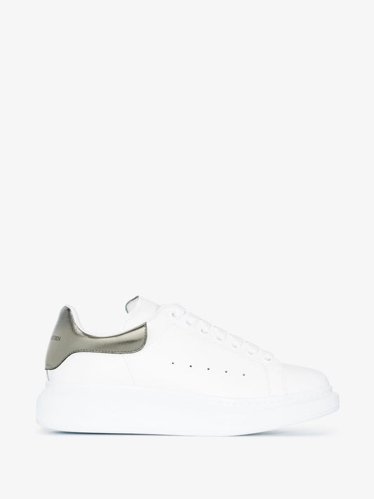 Alexander McQueen White And Silver Oversized Sneakers - Women's - Leather/Rubber