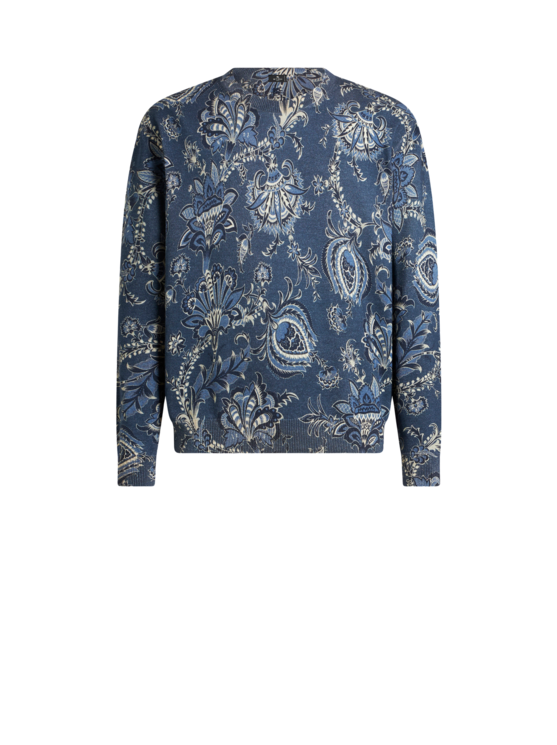 Etro Silk And Cashmere Sweater With Maxi Flowers