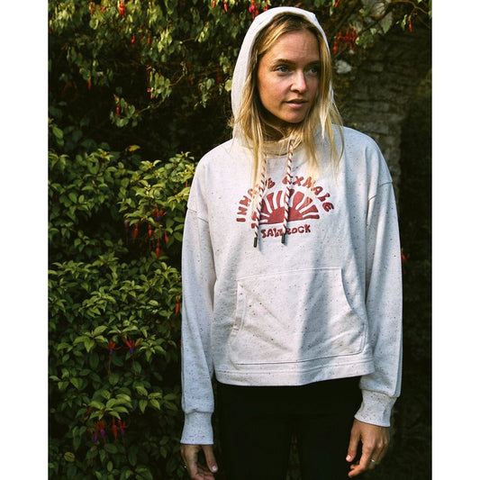 Saltrock Womens Cropped Pop Hoodie - Cream - Size: 16