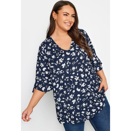Yours Floral Print Swing Top