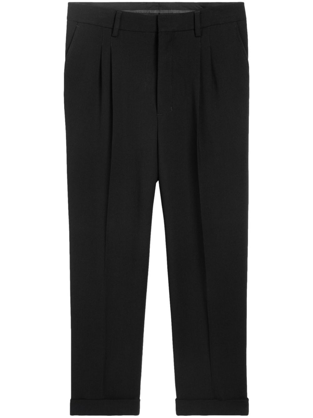 Ami Pressed-Crease Tapered Trousers - Men's - Viscose/Virgin Wool