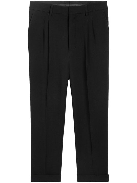 Ami Pressed-Crease Tapered Trousers - Men's - Viscose/Virgin Wool