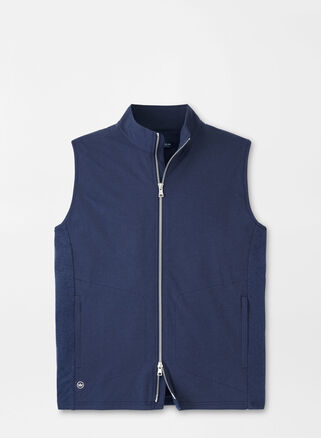 Peter Millar Solstice Performance Hybrid Full-Zip Gilet-Navy