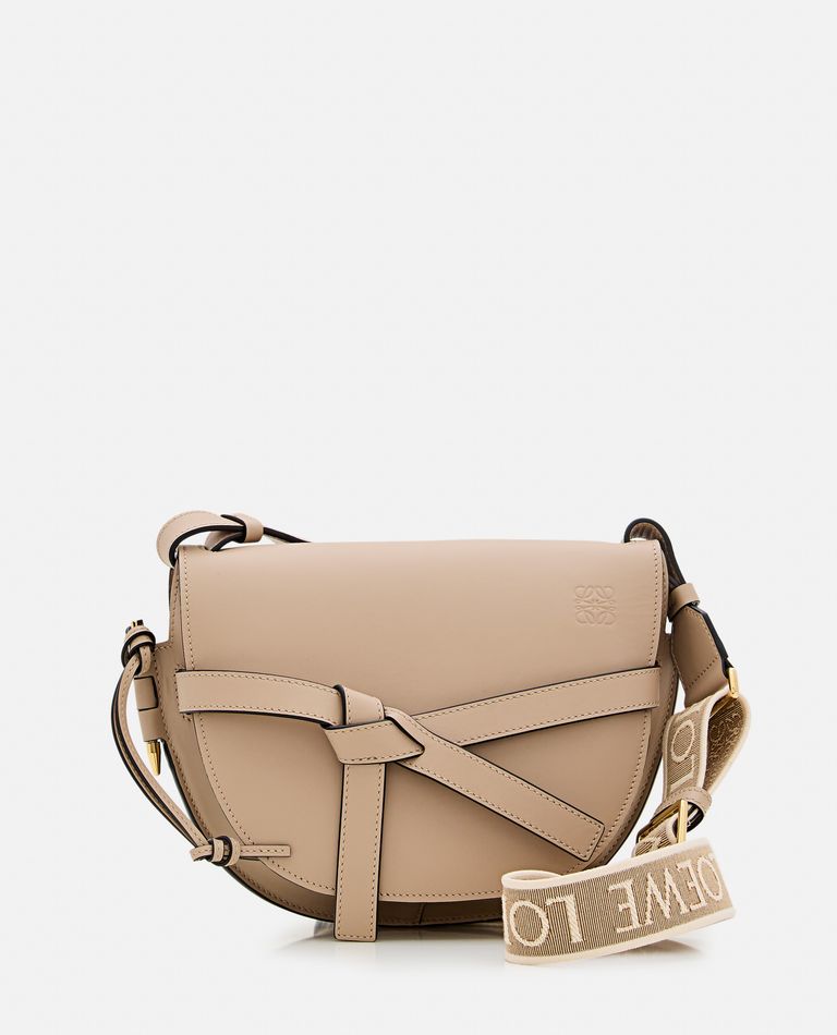 Loewe Gate Small Leather Shoulder Bag Beige TU