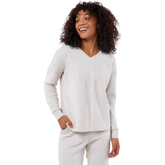 Ripcurl New Soft Rib Sweatshirt in Ecru Marle