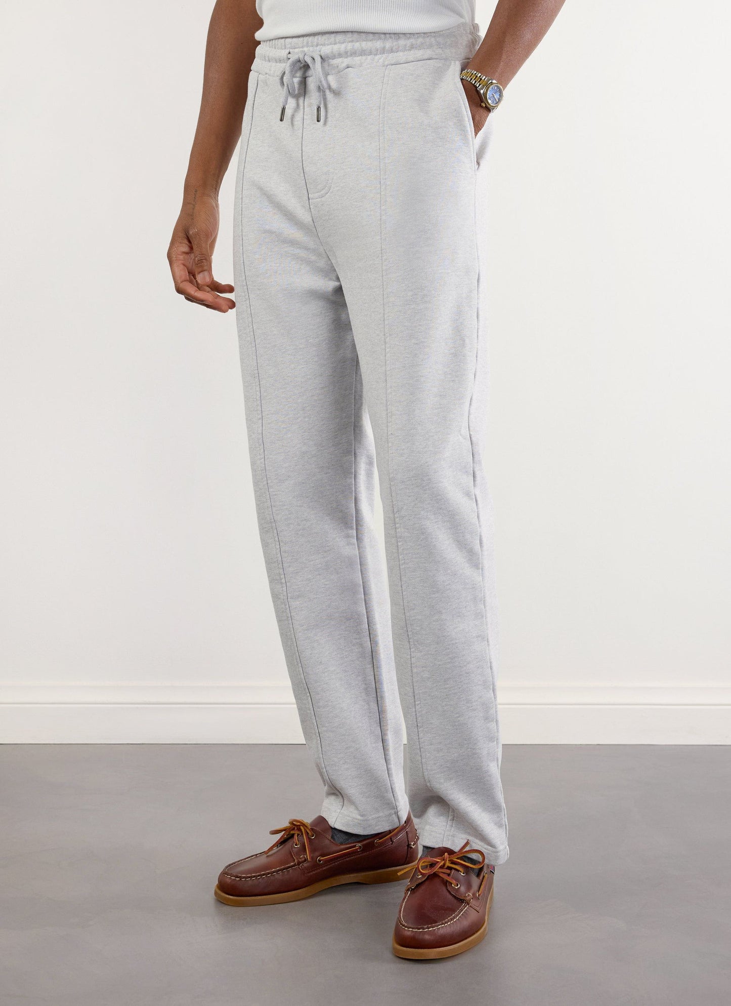 Percival Perci Straight Leg Trackpants Cotton Athletic Grey