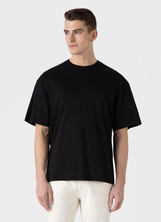 Sunspel Men's Oversized Heavyweight T-shirt in Black