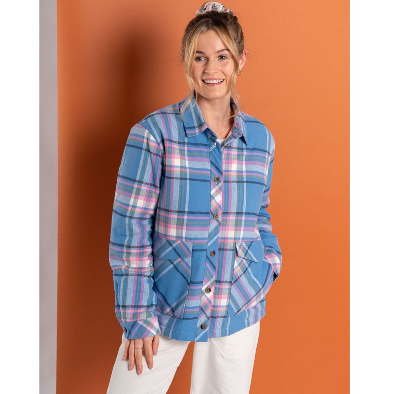 Saltrock Womens Hooded Shacket - Blue - Myla - Size: Large