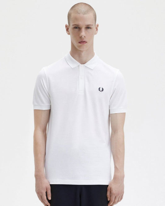 Fred Perry Mens Plain Signature Polo Shirt NOS Colour: White 100