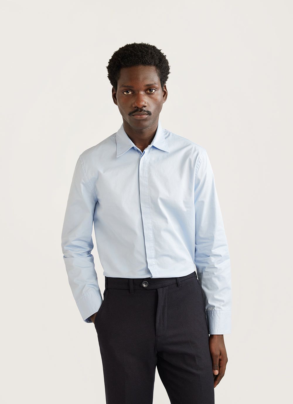 Percival Menswear Percival Formal Shirt Cotton Poplin Blue