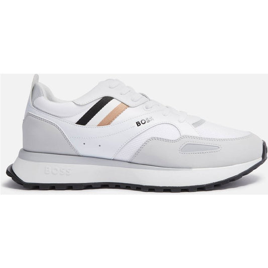 Boss BOSS Men's Jonah Mesh and Faux Leather Trainers - UK 7