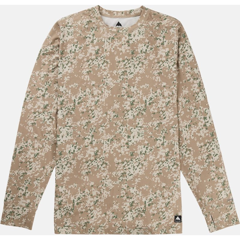 Burton Men's Midweight Base Layer Crewneck, Snowfall Camo, M