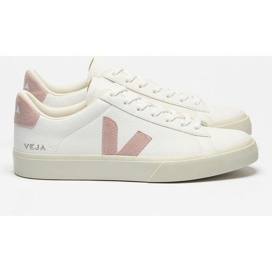 Veja Women's Campo Chrome Free Leather Trainers - Extra White/Babe