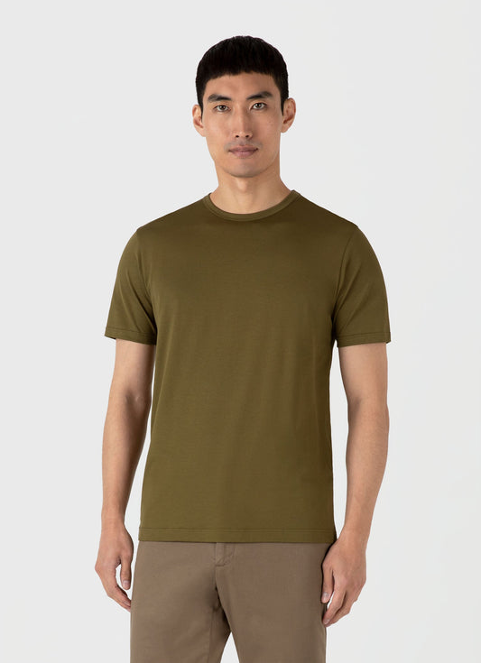 Sunspel Men's Classic T-shirt in Olive Green