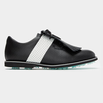 G Fore Women's Gallivanter Perforated Leather Kiltie Golf Shoe-Onyx