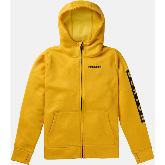 Burton Kids' Oak Full-Zip Hoodie, Goldenrod Heather, M
