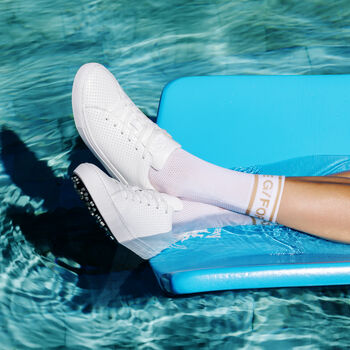 G Fore Women's Durf Perforated Leather Golf Shoe-Snow