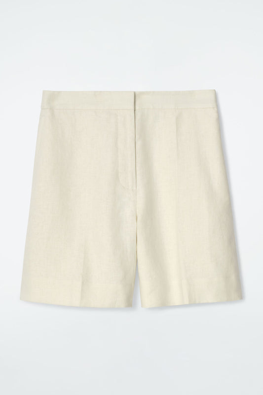Cos TAILORED ELASTICATED LINEN SHORTS