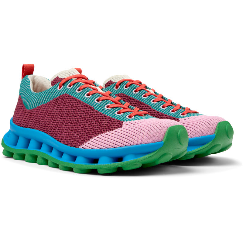 CAMPER Camper x Sunnei - Pelotissima - Sneakers for Men - Burgundy,Green,Pink, size 5.5, Cotton fabric