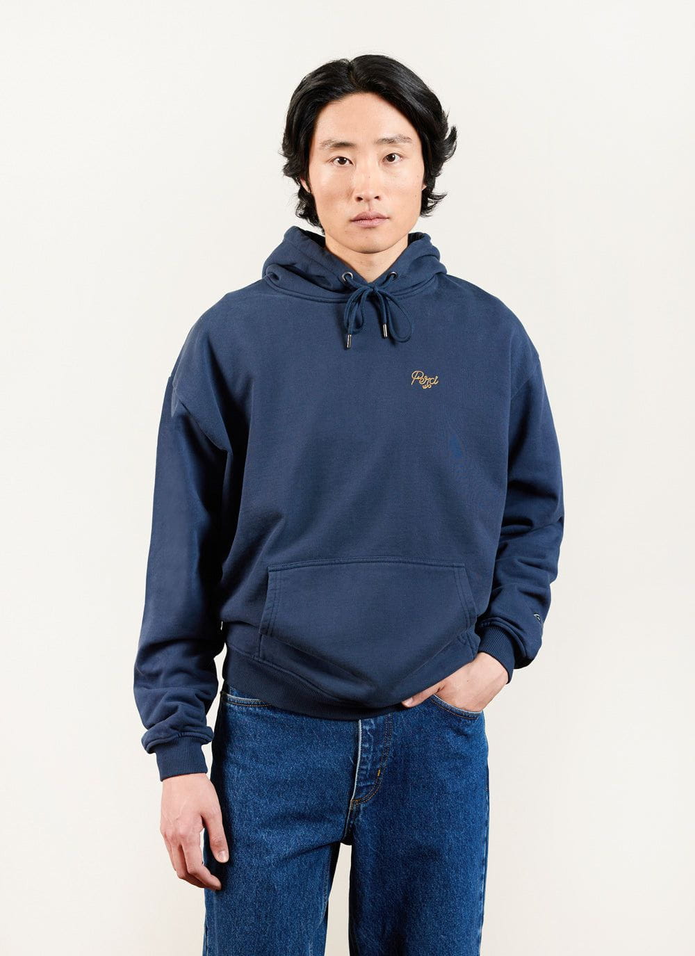 Percival Heavyweight Hoodie Cotton Navy