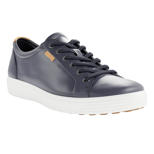 Ecco Soft 7 M - Men's Leather Trainer - Navy