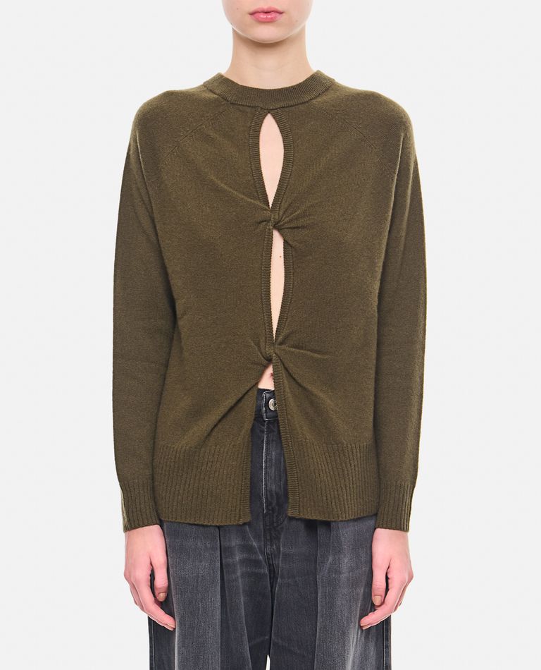 Christopher Esber Monument Open Twist Cashmere Sweater Green