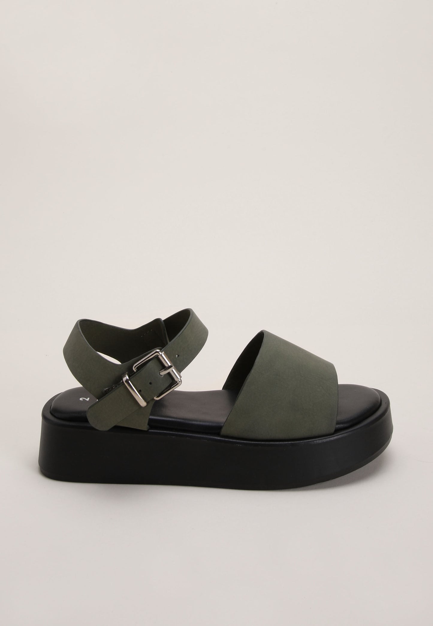 Peacocks Older Girls Khaki Strap Flatform Sandals