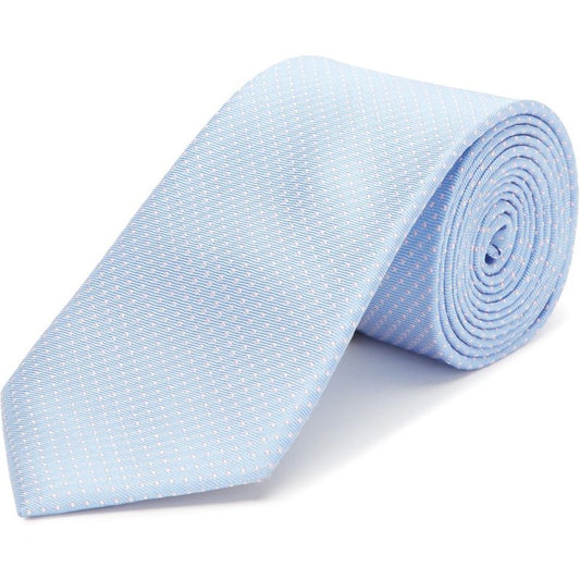 Oliver Brown Woven Silk Tie, Spotted - Pale Blue/Pink