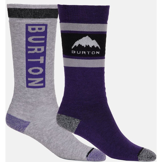 Burton Kids' Weekend Midweight Socks (2 Pack), Imperial Purple, ML