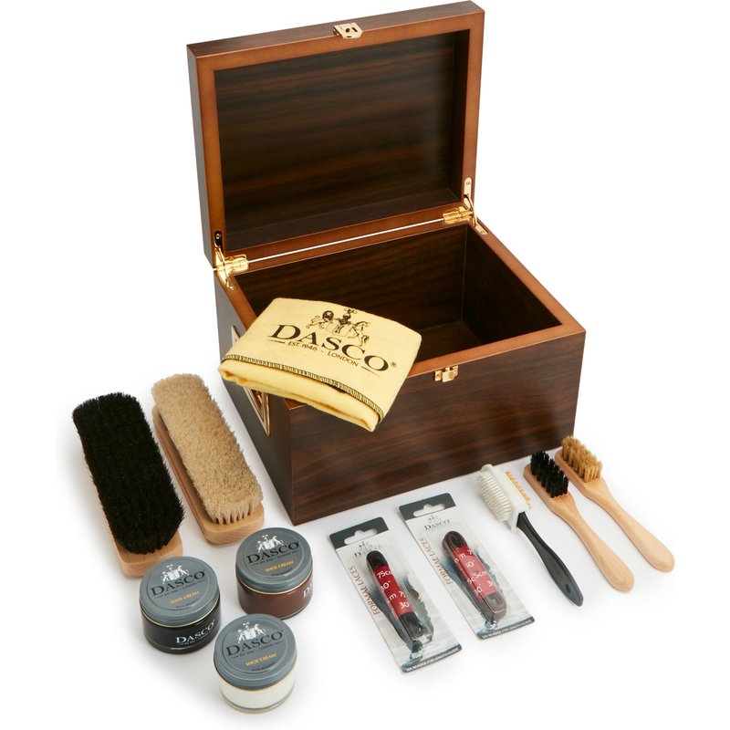Oliver Brown Shoe shine Valet Box - Walnut