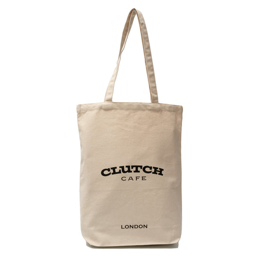 Clutch Cafe Cotton Canvas Tote Bag Ecru