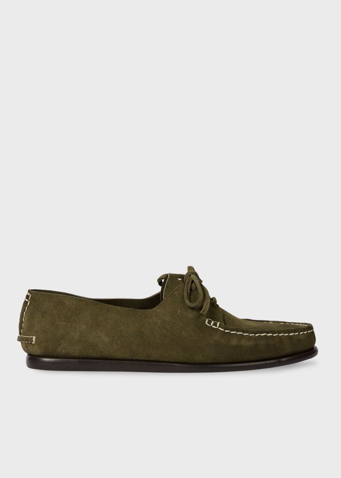 Paul Smith Khaki Suede 'Truro' Shoes Green
