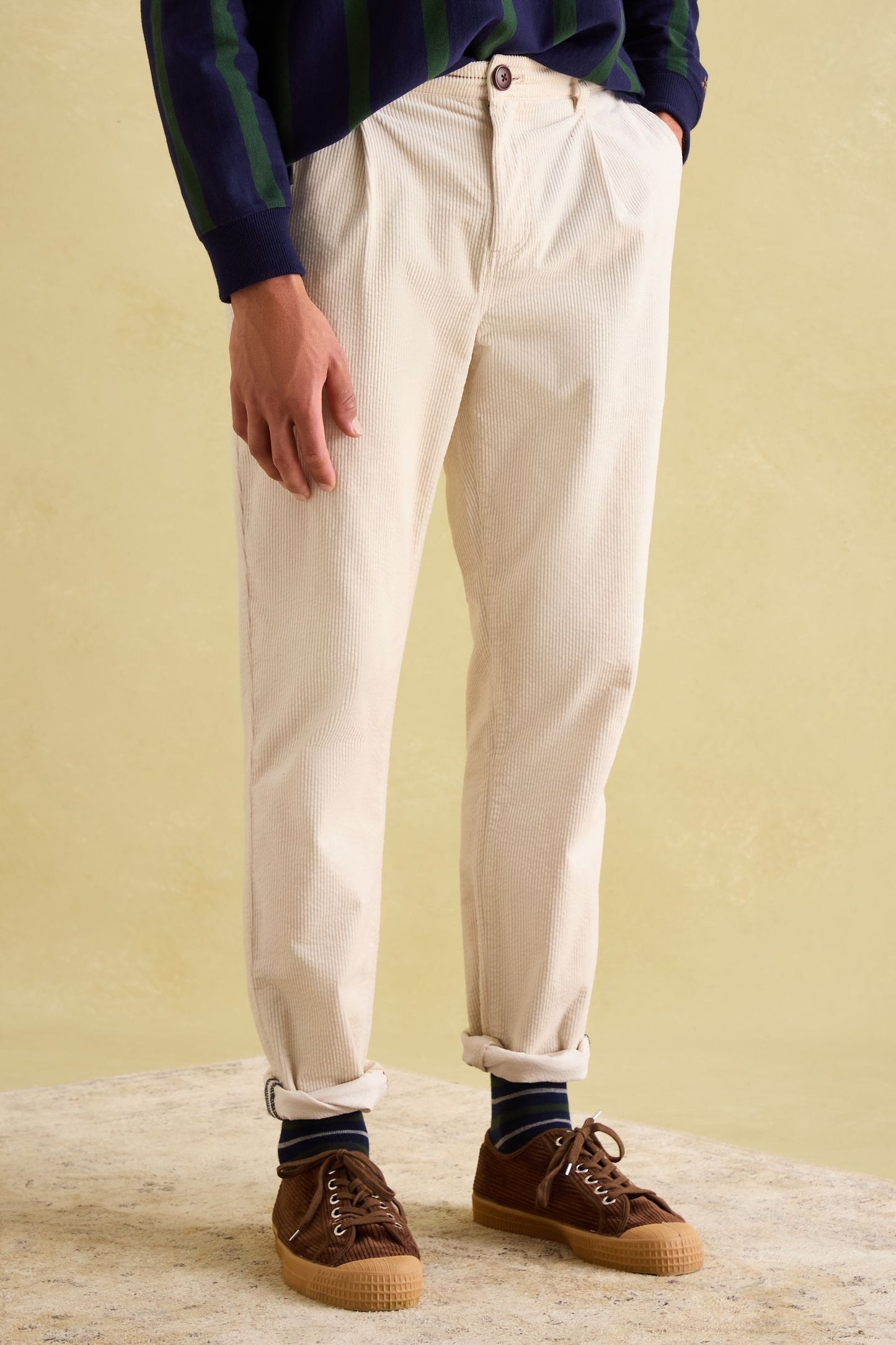 Joules Oaksey Cream Jumbo Cord Trousers