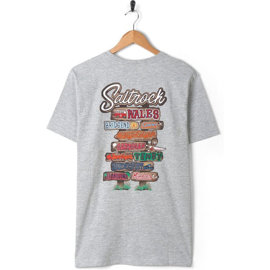Saltrock Mens Short Sleeve T-Shirt - Grey Marl - Size: XS