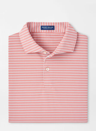 Peter Millar Mezzo Performance Mesh Polo-Pink Crepe