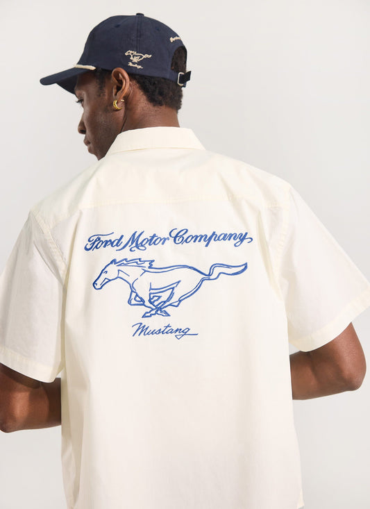 Percival Pit Crew Boxy Shirt X Ford Cream