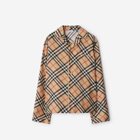 Burberry Check Silk Pyjama Shirt