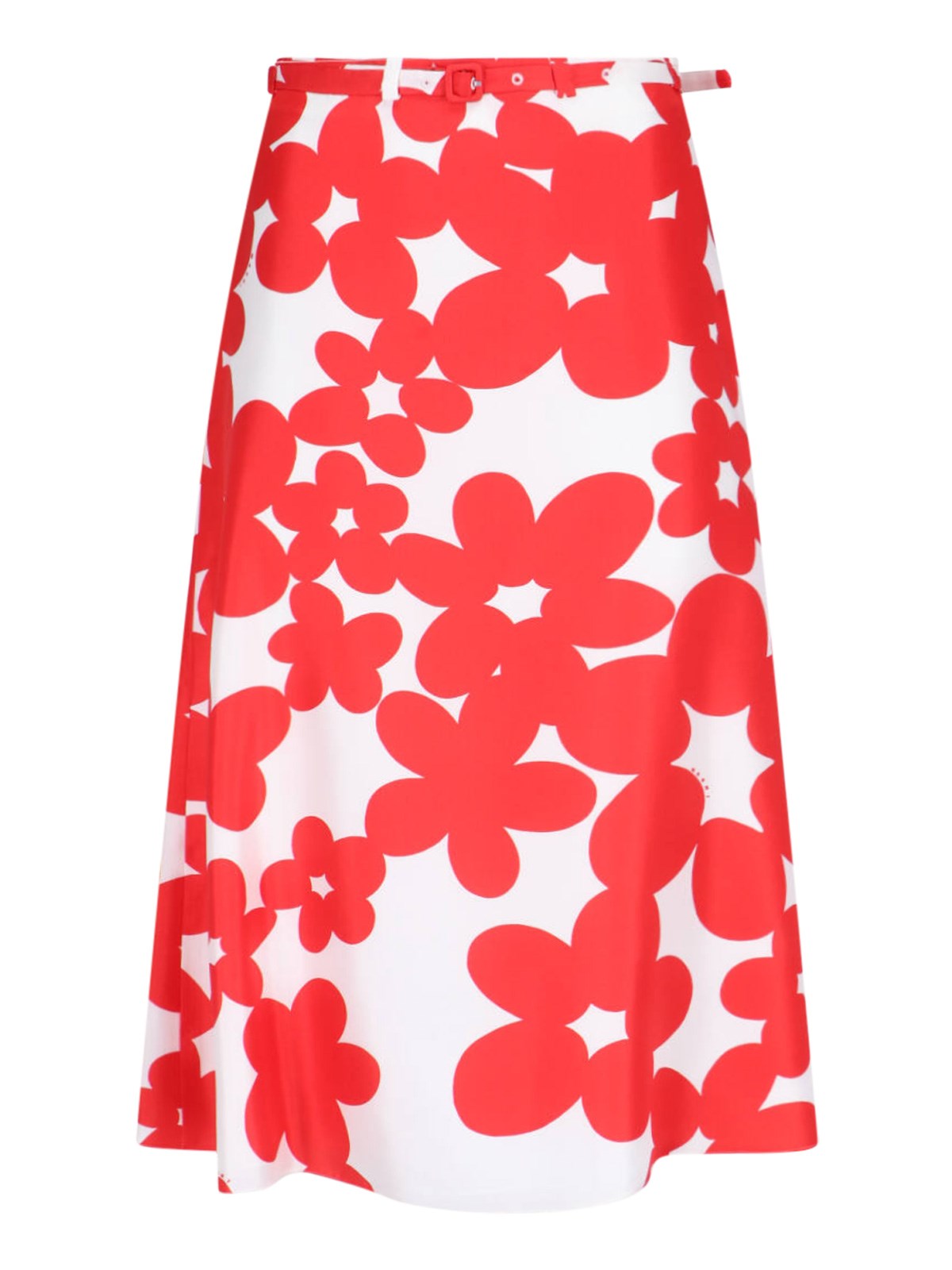 Marni 'Dillies' Silk Midi Skirt